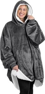 lot 5115 image: Bare Home Wearable Blanket Hoodie - Soft Plush Sherpa - Warm and Cozy - Oversized Wearable Blanket