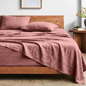 lot 5126 image: Bare Home Full Sheet Set - Luxury 1800 Ultra-Soft Stonewashed Microfiber - Brushed - Deep Pockets - Easy Fit - Breathable Bedding - Sheet Sets & Pillowcases (Full, Stonewashed Dusty Rose)