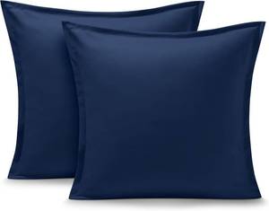lot 5135 image: Bare Home Euro Pillow Sham Covers - Set of 2 - Premium 1800 Ultra-Soft Microfiber - Double Brushed - Bed Pillow Shams - Pillows Not Included (Set of 2, Dark Blue)