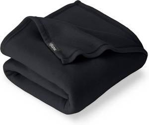 lot 5143 image: Bare Home Polar Fleece Blanket - King - Black - Warm & Cozy - Premium Fleece - Throw for Bed, Sofa, Camping, Travel and Cold Nights - Lightweight Blanket (King, Black)