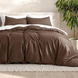 lot 5163 image: Bare Home Bedding Duvet Cover Queen Size - Premium 1800 Super Soft Collection - Lightweight, Cooling - Soft Breathable Bedding Duvet Cover (Queen, Cocoa)