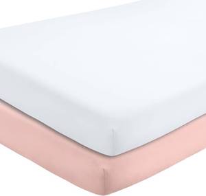 lot 5174 image: Bare Home 2-Pack Fitted Crib Sheets - Premium 1800 Ultra-Soft Microfiber - Breathable - Baby Sheet - for Boys & Girls - Fits Standard Crib and Toddler Mattresses (Pink SlipperWhite)