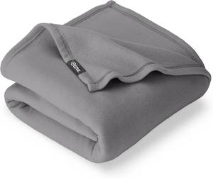 lot 5197 image: Bare Home Polar Fleece Blanket - FullQueen - Grey - Warm & Cozy - Premium Fleece Throw for Bed, Sofa, Camping, Travel and Cold Nights - Lightweight Blanket (FullQueen, Grey)
