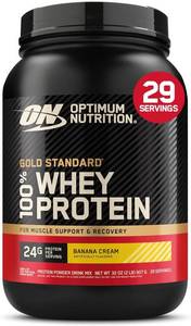 lot 7007 image: Optimum Nutrition Gold Standard 100% Whey Protein Powder, Banana Cream, 2 Pound BB 12027