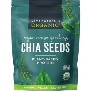 lot 7017 image: Viva Naturals Organic Chia Seeds Omega-3, 2 lb. BB SEP 2027