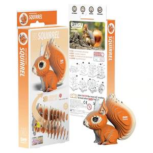 lot 7140 image: Safari Ltd. Eugy Squirrel 3D Puzzle Brown