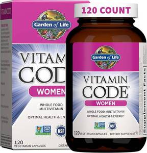 lot 7162 image: Garden of Life Multivitamin for Women, Vitamin Code Womens Multi - Whole Food Womens Multi Vitamins, Iron, Folate not Folic Acid, Vitamin A and Probiotics for Womens Energy, 120 Vegetarian Capsules BB 72026