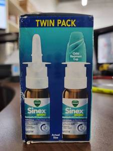 lot 7168 image: Vicks Sinex Severe 12HR Original Nasal DecongestantTwin Pack, 2 0.5 OZ bottles