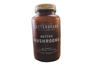 lot 7170 image: Betterbrand BetterMushrooms Nootropic Gummies - Supports Better Gut Health, Cognitive Function, Mental Clarity with 10 Functional Mushrooms - 60 Gummies - Raspberry Flavor - Pack of 1 BB 122024
