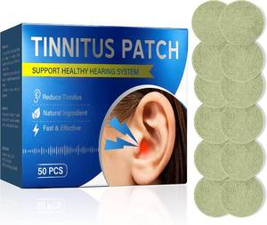 lot 7181 image: Tinnitus Relief for Ringing Ears  50 Natural Herbal Patches  Reduce Buzzing & Noise  Portable Tinnitus R lief for Men & Women