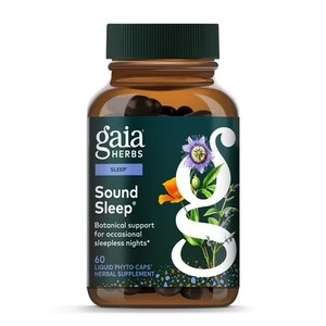 lot 7191 image: Gaia Herbs Sound Sleep - Sleep Support Supplement - Herbal, Plant-Powered Support for Calm & Relaxation - Valerian Root, Passionflower & More - 60 Vegan Liquid Phyto-Capsules (20 Servings) BB 92028
