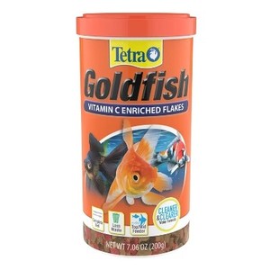 lot 7193 image: Tetra Clear Water Formula Goldfish Flakes Balanced Diet Fish Flavor Dry Fish Food - 7.06oz BB 122028