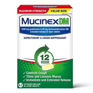 lot 7195 image: Mucinex Maximum Strength Cough & Congestion Relief Extended Release Tablets - Guaifenesin - 42ct BB 102024
