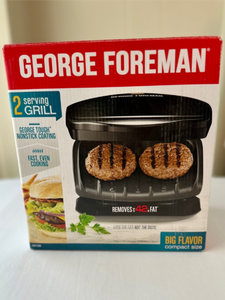 lot 100 image: George Foreman 2-Serving Indoor Grill & Panini Press