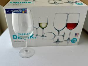 lot 104 image: Luminarc Mendocino All-Purpose Wine Glasses Set of 12