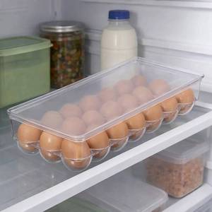 lot 105 image: Clear Plastic 21-Egg Storage Container with Lid