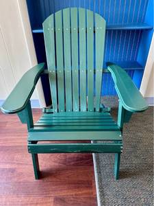 lot 140 image: Wooden Folding Adirondack Chair, Retail $85