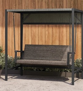 lot 101647 image: Retails for $649 Agio Menlo Woven Patio Swing