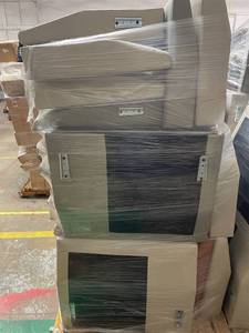 lot 401493 image: Couch parts - pallet of interlocking couch arms and back pieces with no cushions