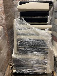 lot 401494 image: Couch parts - pallet of interlocking couch arms and back pieces with no cushions