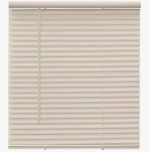 lot 191741 image: Champion TruTouch White Cordless Light Filtering Vinyl Mini Blinds, 47 x 64 Inches