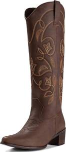 lot 391695 image: IUV Cowboy Boots For Women Pointy Toe Womens Western Boots Cowgirl Boots Mid Calf Boots