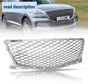 lot 391718 image: Retails for $128 For 2021-2023 Genesis GV80 Grille Front Bumper Upper Grille Chrome Mesh