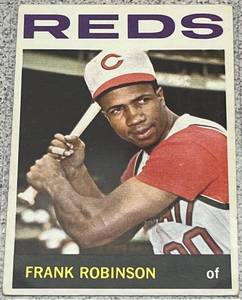 lot 114 image: 1964 Topps Baseball Card #260 - Frank Robinson Cincinnati Reds