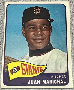 lot 127 image: 1965 Topps Baseball Card #50 - Juan Marichal San Francisco Giants