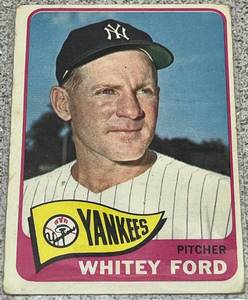 lot 129 image: 1965 Topps Baseball Card #330 - Whitey Ford New York Yankees