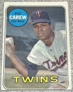 lot 148 image: 1969 Topps Baseball Card #510 - Rod Carew Minnesota Twins
