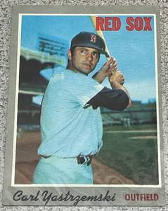 lot 152 image: 1970 Topps Baseball Card #10 - Carl Yastrzemski Boston Red Sox