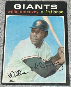 lot 161 image: 1971 Topps Baseball Card #50 - Willie McCovey San Francisco Giants