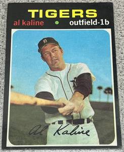 lot 163 image: 1971 Topps Baseball Card #180 - Al Kaline Detroit Tigers
