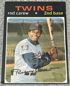 lot 164 image: 1971 Topps Baseball Card #210 - Rod Carew Minnesota Twins