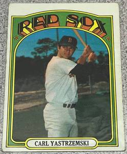lot 168 image: 1972 Topps Baseball Card #37 - Carl Yastrzemski Boston Red Sox