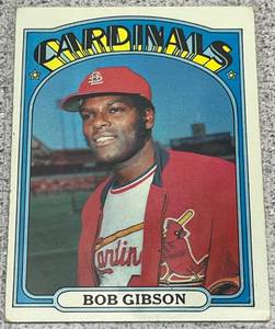 lot 172 image: 1972 Topps Baseball Card #130 - Bob Gibson St. Louis Cardinals