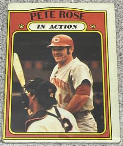 lot 178 image: 1972 Topps Baseball Card #560 - Pete Rose In Action