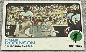 lot 186 image: 1973 Topps Baseball Card #175 - Frank Robinson California Angels