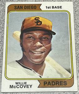 lot 193 image: 1974 Topps Baseball Card #250 - Willie McCovey San Diego Padres