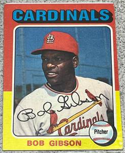 lot 202 image: 1975 Topps Baseball Card #150 - Bob Gibson St. Louis Cardinals