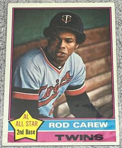 lot 216 image: 1976 Topps Baseball Card #400 - Rod Carew Minnesota Twins