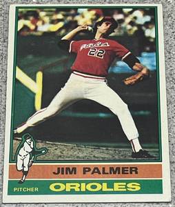lot 219 image: 1976 Topps Baseball Card #450 - Jim Palmer Baltimore Orioles