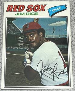 lot 225 image: 1977 Topps Baseball Card #60 - Jim Rice Boston Red Sox