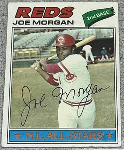 lot 227 image: 1977 Topps Baseball Card #100 - Joe Morgan Cincinnati Reds NL All-Star