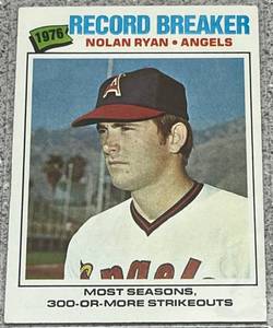 lot 230 image: 1977 Topps Baseball Card #234 - Nolan Ryan Record Breaker California Angels