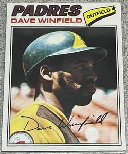 lot 232 image: 1977 Topps Baseball Card #390 - Dave Winfield San Diego Padres