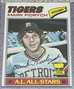 lot 238 image: 1977 Topps Baseball Card #265 - Mark Fidrych Detroit Tigers All-Star Rookie