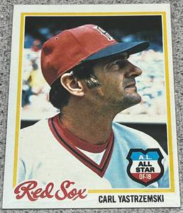 lot 243 image: 1978 Topps Baseball Card #40 - Carl Yastrzemski Boston Red Sox AL All Star