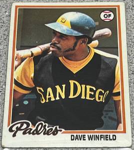 lot 250 image: 1978 Topps Baseball Card #530 - Dave Winfield San Diego Padres